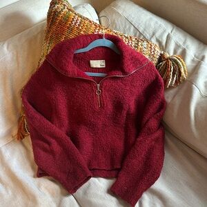 Aritzia Wilfred Free Red Sweater Size M